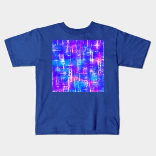 Random Intersections in Blue Pink Purple and White Kids T-Shirt